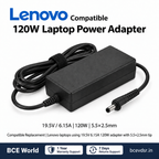 Compatible Lenovo Laptop Adapter 120W (19.5V / 6.15A) 5.5×2.5mm