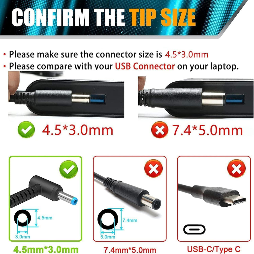 Compatible HP Laptop Adapter 200W (19.5V / 10.3A) 4.5×3.0mm (Small Pin)
