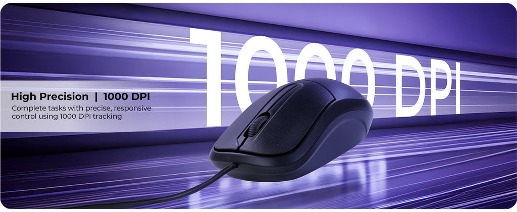 Zebronics Zeb Comfort+ Wired Mouse 1000 DPI USB