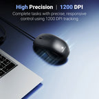 Zebronics Zeb Alex Wired Mouse 1200 DPI USB