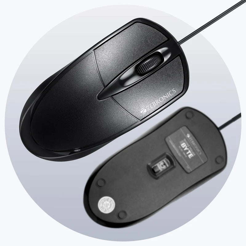 Zebronics Zeb Byte Wired Mouse 1000 DPI USB