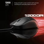 Zebronics Zeb Comfort 10 Wired Mouse 1200 DPI USB