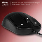 Zebronics Zeb Comfort 10 Wired Mouse 1200 DPI USB
