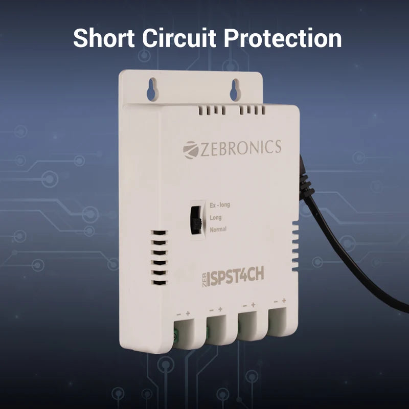 Zebronics ISPST4CH 4 Channel CCTV SMPS – 12V Power Supply