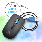 Zebronics Zeb Juggle Wired Mouse 1200 DPI USB
