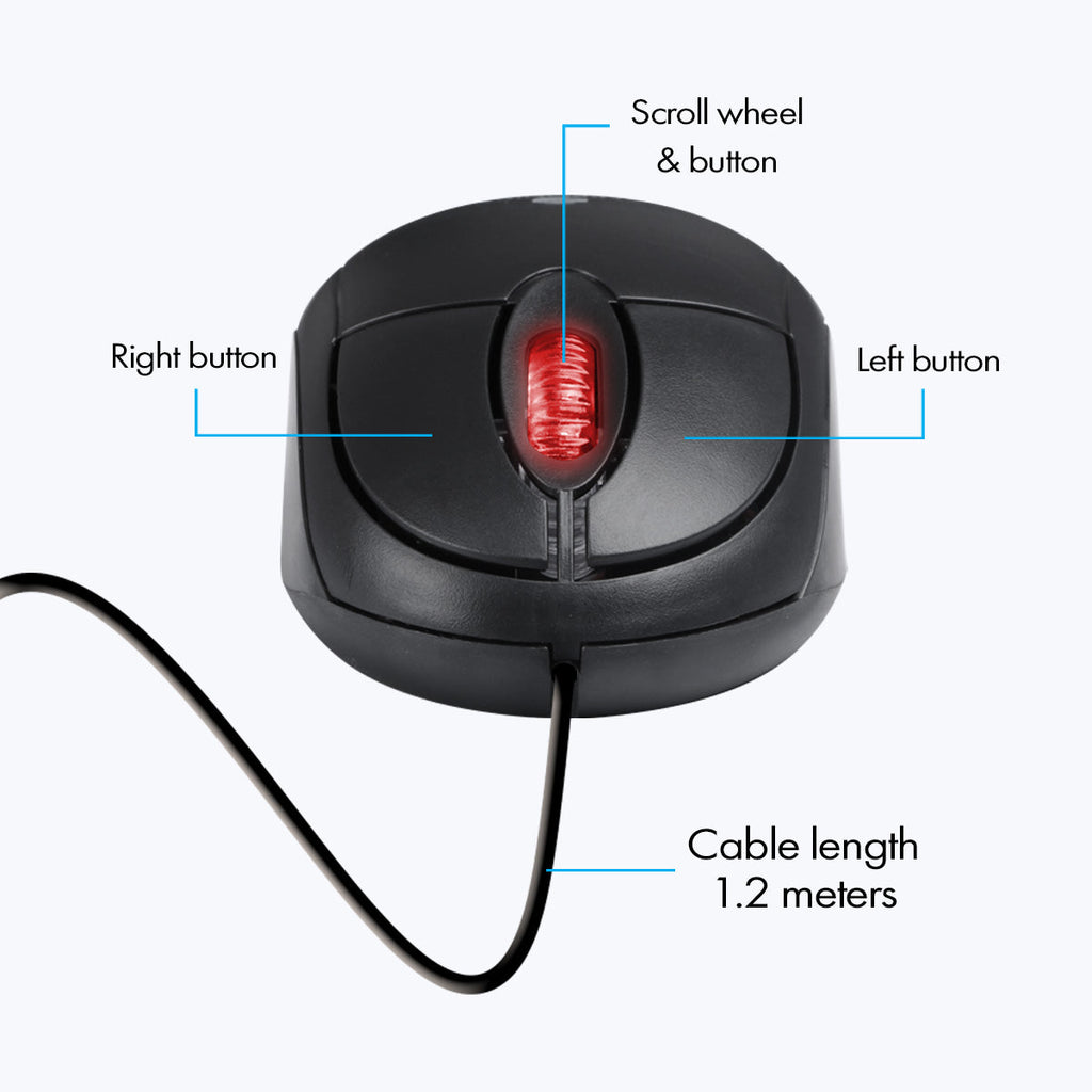 Zebronics Zeb Rise Wired Mouse 1200 DPI USB