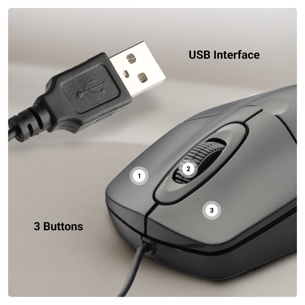 Zebronics Zeb Scoot Wired Mouse 1200 DPI USB