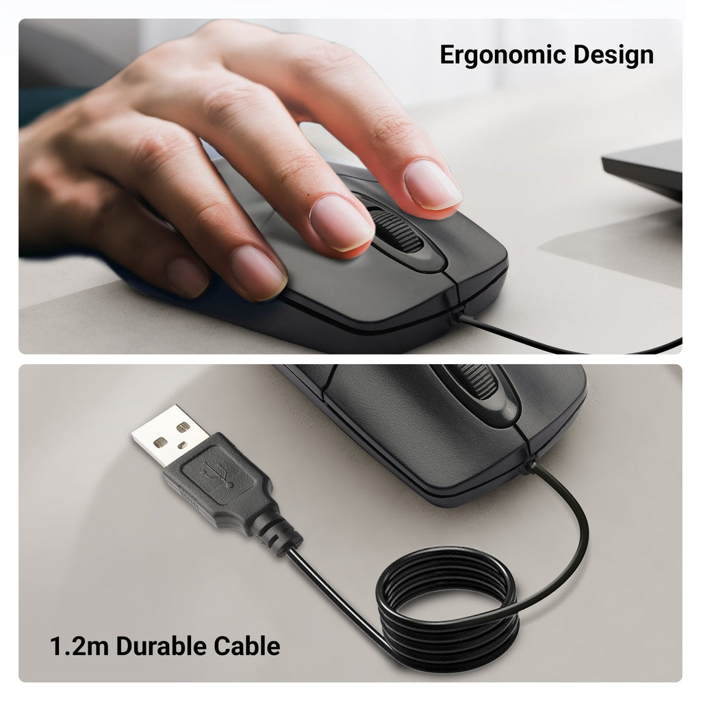 Zebronics Zeb Scoot Wired Mouse 1200 DPI USB