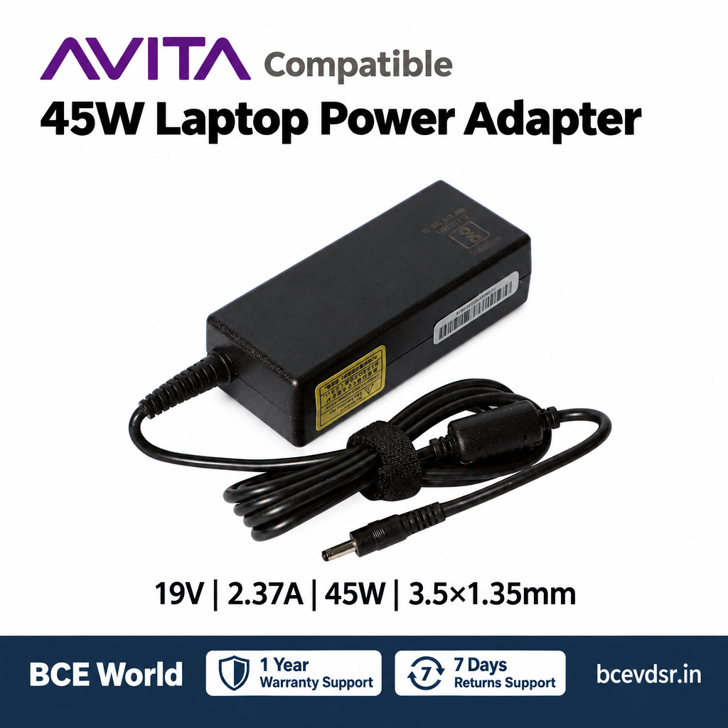 Compatible Avita 45W laptop adapter 19V 2.37A 3.5×1.35mm