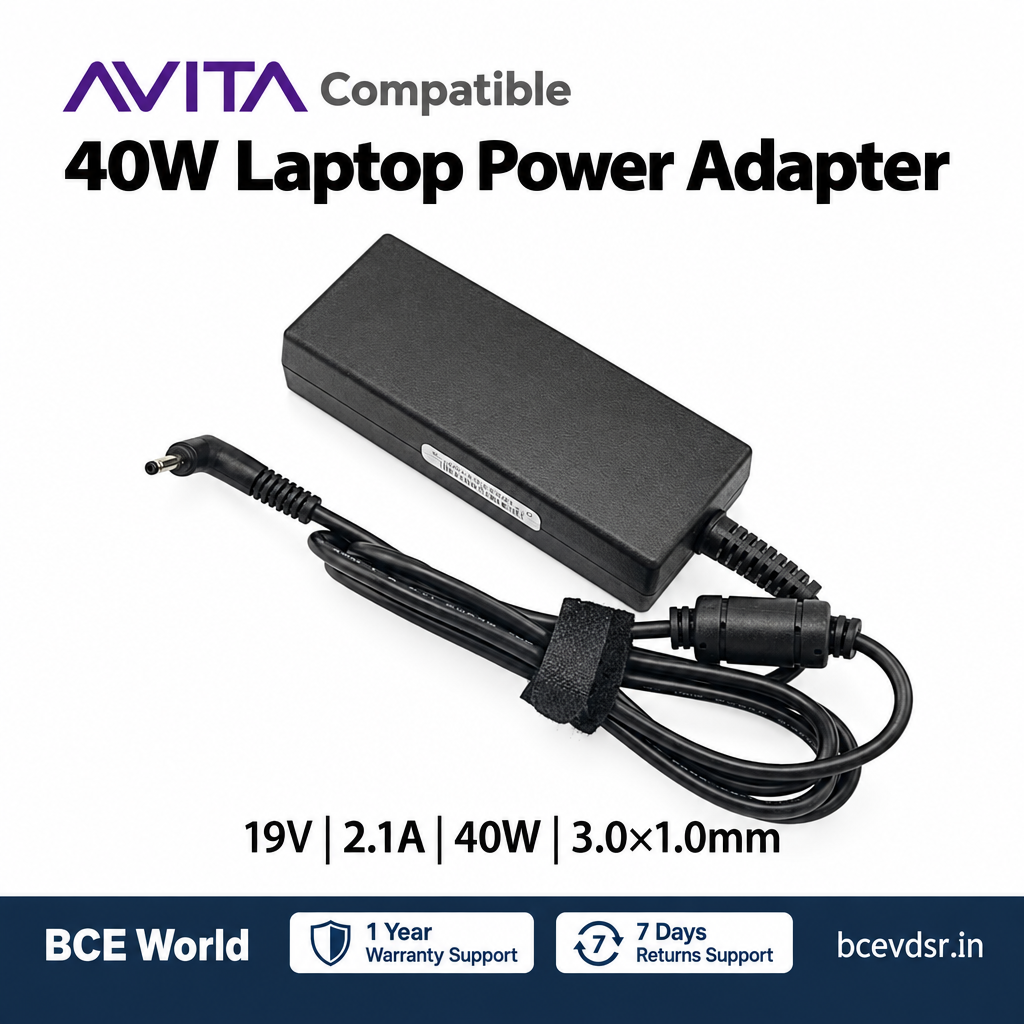 Compatible Avita 40W laptop adapter 19V 2.1A 3.0×1.0mm