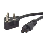Compatible Laptop Power Cable 1.5m – 3 Pin Indian Plug to IEC C5 Cloverleaf