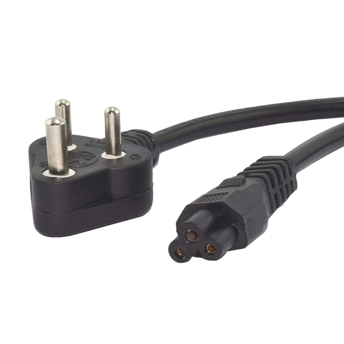 Compatible Laptop Power Cable 1.5m – 3 Pin Indian Plug to IEC C5 Cloverleaf