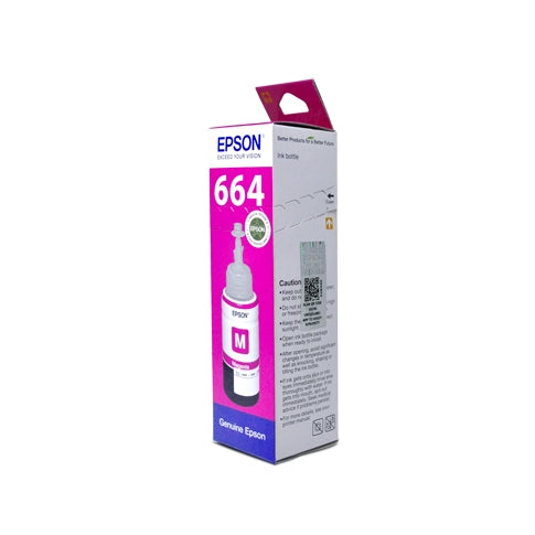 Epson 664 Magenta genuine 70 ml ink bottle view 2