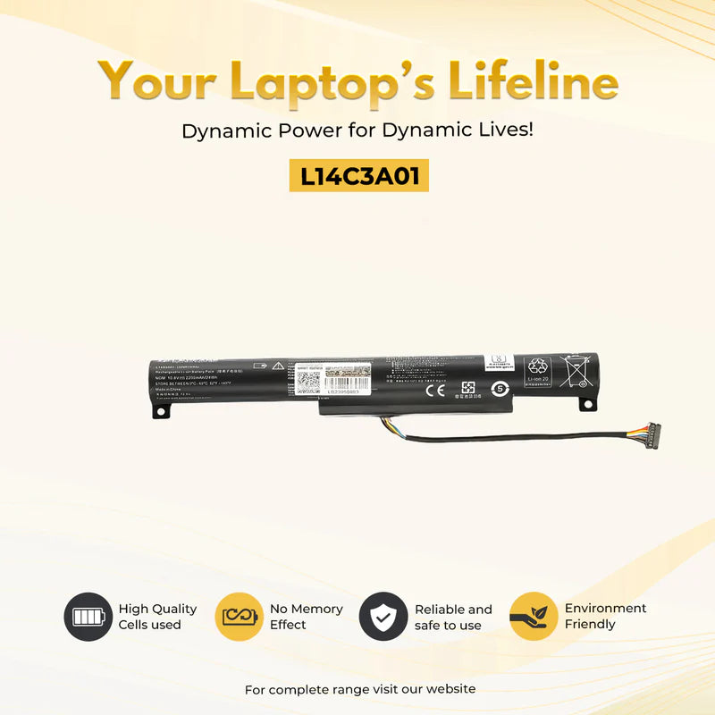 Lapcare Lenovo Laptop Battery L14C3A01 3-Cell Li-ion