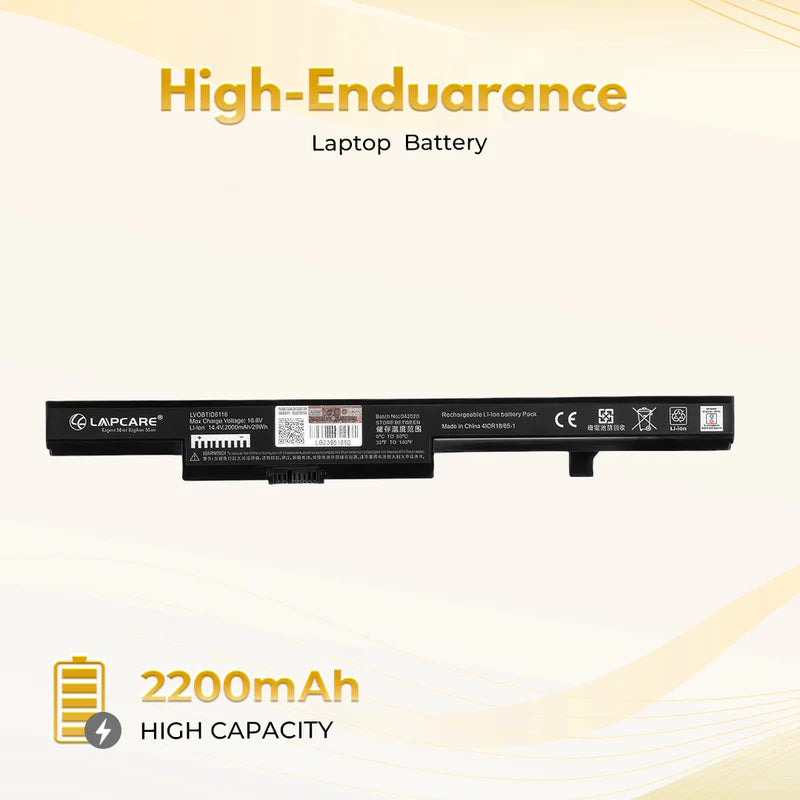 Lapcare Lenovo B40 / B50 / N40 / N50 / M4400 / M4450 Series Laptop Battery L13L4A01 4-Cell Li-ion