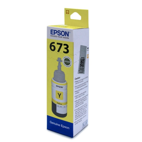 Epson 673 Yellow genuine 70 ml ink bottle view 2